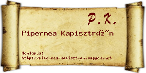 Pipernea Kapisztrán névjegykártya